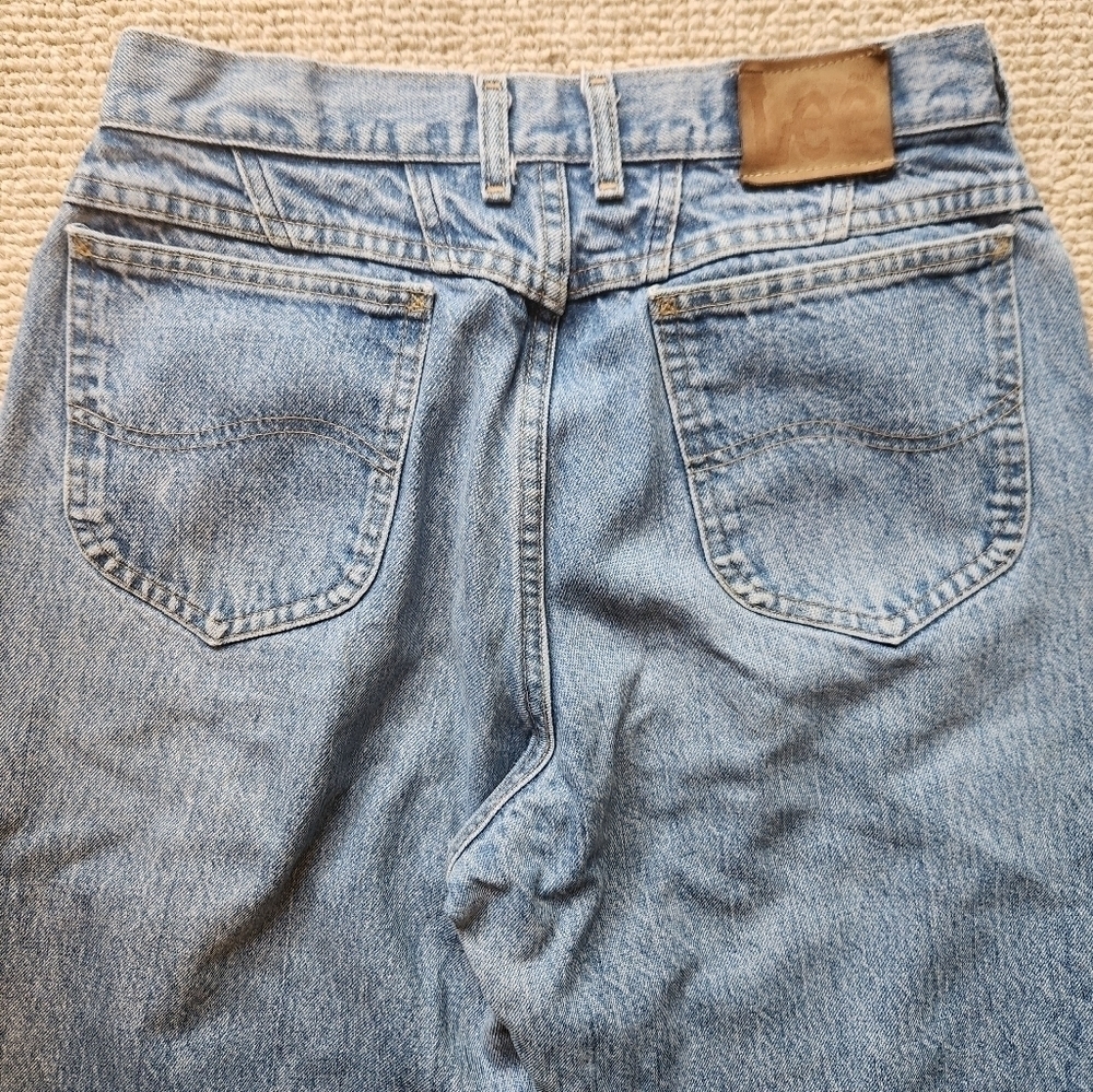 Vintage 90's Lee High Rise Jeans - 100% Cotton - Size 12 Petite - Picture 8 of 9
